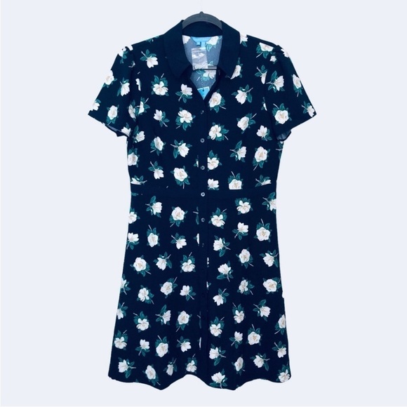 NWT Draper James Magnolia Print Button Front Shirtdress - Picture 3 of 9